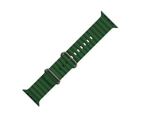 Силіконовий ремінець Hoco iWatch WA12 marine double buckle 38, 40, 41mm alfalfa Силіконовий ремінець Hoco iWatch WA12 marine double buckle 38, 40, 41mm alfalfa