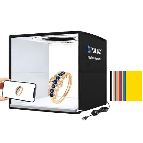 Puluz Лайткуб (фотобокс) PKT3101B LED (25 x 25 x 25 см) чёрный Puluz Лайткуб (фотобокс) PKT3101B LED (25 x 25 x 25 см) чёрный