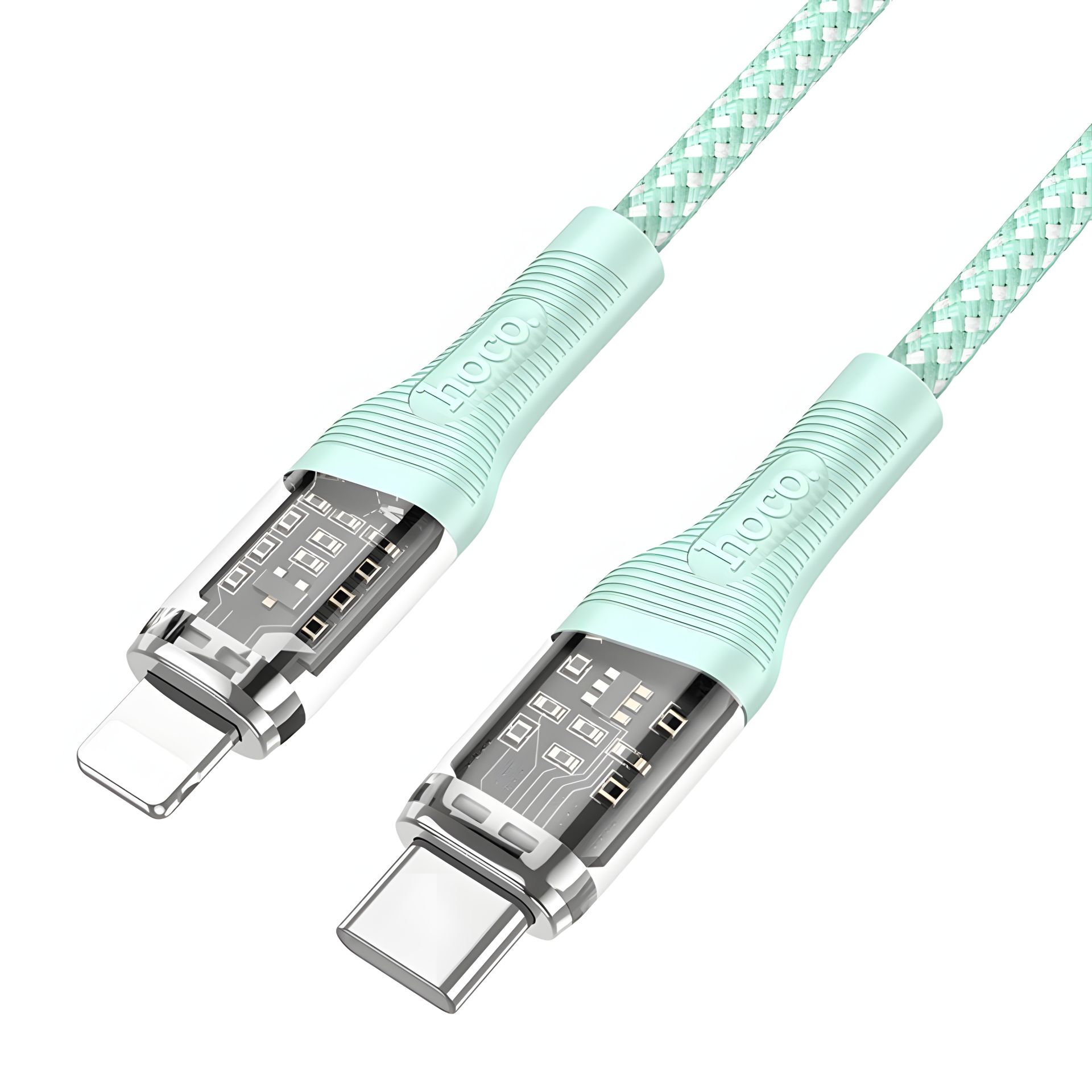 Кабель Hoco U111 Type-C to Lightning PD 1.2m зеленый светлый Кабель Hoco U111 Type-C to Lightning PD 1.2m зеленый светлый