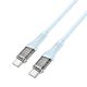 Кабель Hoco U111 Type-C to Type-C PD 60W 1.2m блакитний Кабель Hoco U111 Type-C to Type-C PD 60W 1.2m блакитний