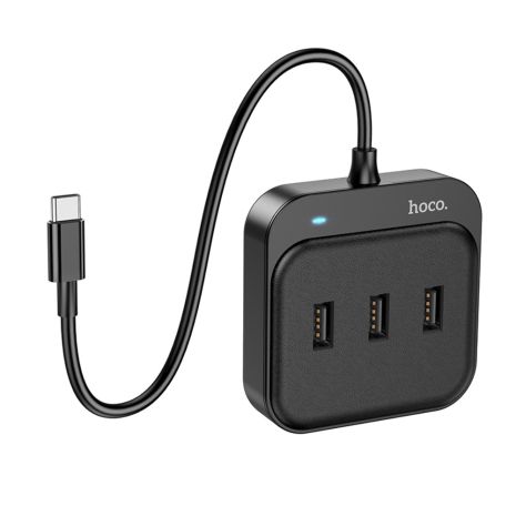 Hoco HB31 мультіадаптер-хаб Type-C до 4 USB 2.0 (F) 0.2m