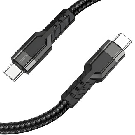 Кабель Hoco U110 Type-C to Type-C PD 60W 1.2m черный Кабель Hoco U110 Type-C to Type-C PD 60W 1.2m черный