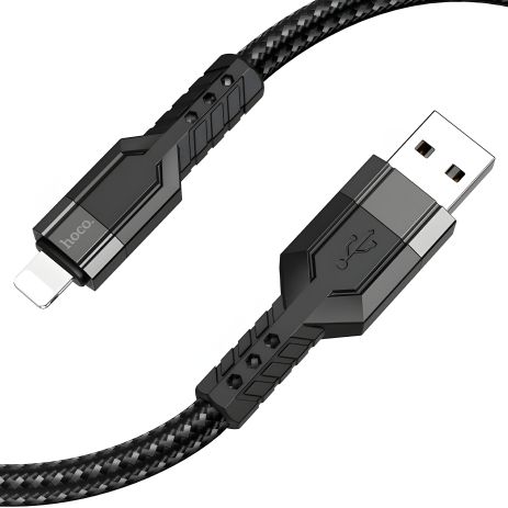 Чёрный кабель Hoco U110 USB на Lightning 1.2m