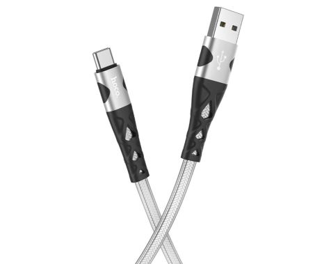 Кабель Hoco U105 USB to Type-C 1.2m сріблястий