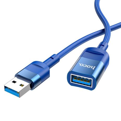 Кабель Hoco U107 подовжувач USB to USB 3.0 (F) 1.2m синій