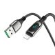 Кабель Hoco S51 з дисплеєм USB to Lightning 1.2m чорний Кабель Hoco S51 з дисплеєм USB to Lightning 1.2m чорний