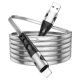 Кабель Hoco U105 USB to Lightning 1.2m серебристый