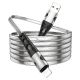 Кабель Hoco U105 USB to Lightning серебристый 1.2m