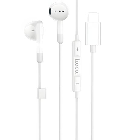 Белые наушники Hoco M93 Type-C Белые наушники Hoco M93 Type-C