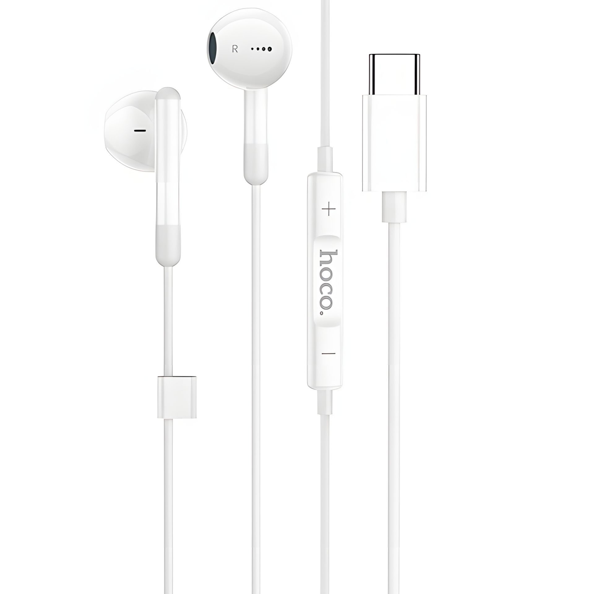 Hoco M93 дротові навушники, Type-C, 1.2m, Білий Hoco M93 дротові навушники, Type-C, 1.2m, Білий