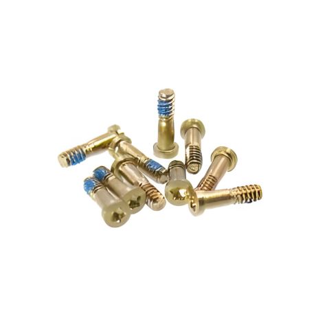 Золотисті гвинти для Apple iPhone X/XS/XS Max/XR, зовнішні нижні (10 шт) Золотисті гвинти для Apple iPhone X/XS/XS Max/XR, зовнішні нижні (10 шт)