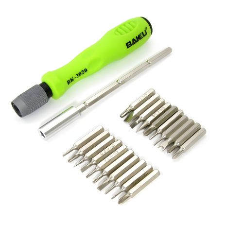 Викруток набір Baku BK-3020 (Ручка+20насадок) Викруток набір Baku BK-3020 (Ручка+20насадок)