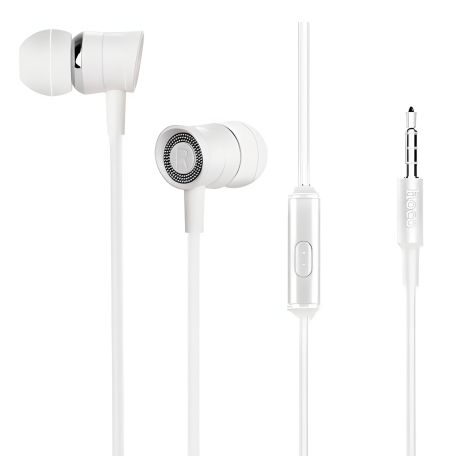 Навушники Hoco M37, дротові, 3.5mm, 1.2m, Білий