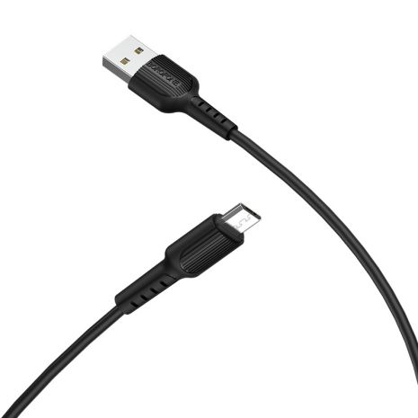 Кабель Borofone BX16 USB to MicroUSB 1m черный