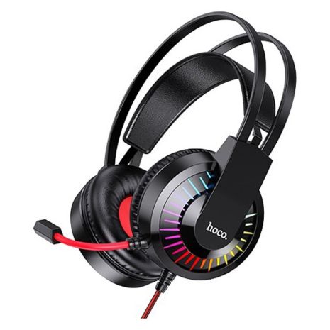 Ігрові дротові навушники Hoco W105 Joyful, USB, 3.5mm, 2.3m, Червоний