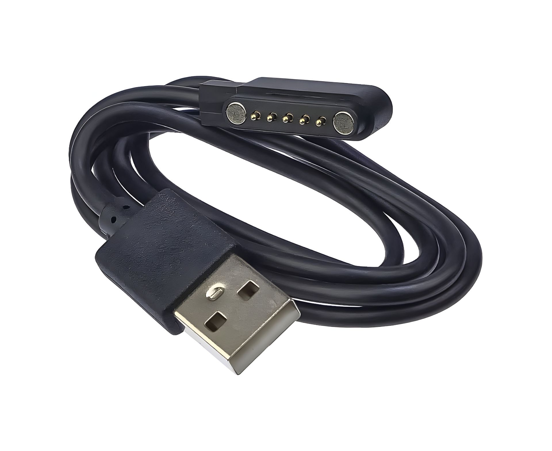 USB кабель черный 2 pin (14 mm) для смарт часов Xiaomi Mi Watch Color 2 USB кабель черный 2 pin (14 mm) для смарт часов Xiaomi Mi Watch Color 2