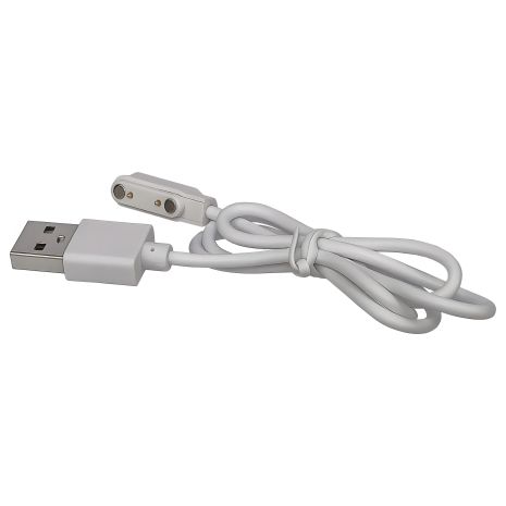 USB кабель для смарт годинника універсальний магнітний 2 pin (7.8 x 14.3 mm) білий USB кабель для смарт годинника універсальний магнітний 2 pin (7.8 x 14.3 mm) білий