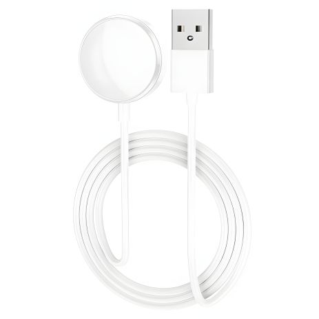 USB кабель Hoco Y1 для смарт годинника, білий