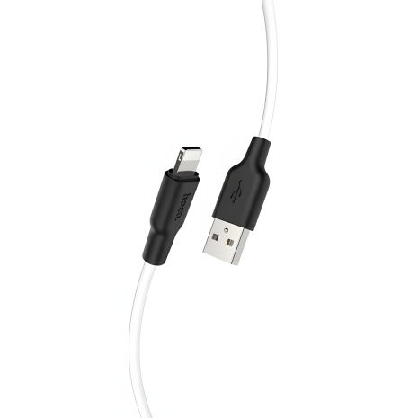 Кабель Hoco X21 Plus USB to Lightning 1m чорний-білий