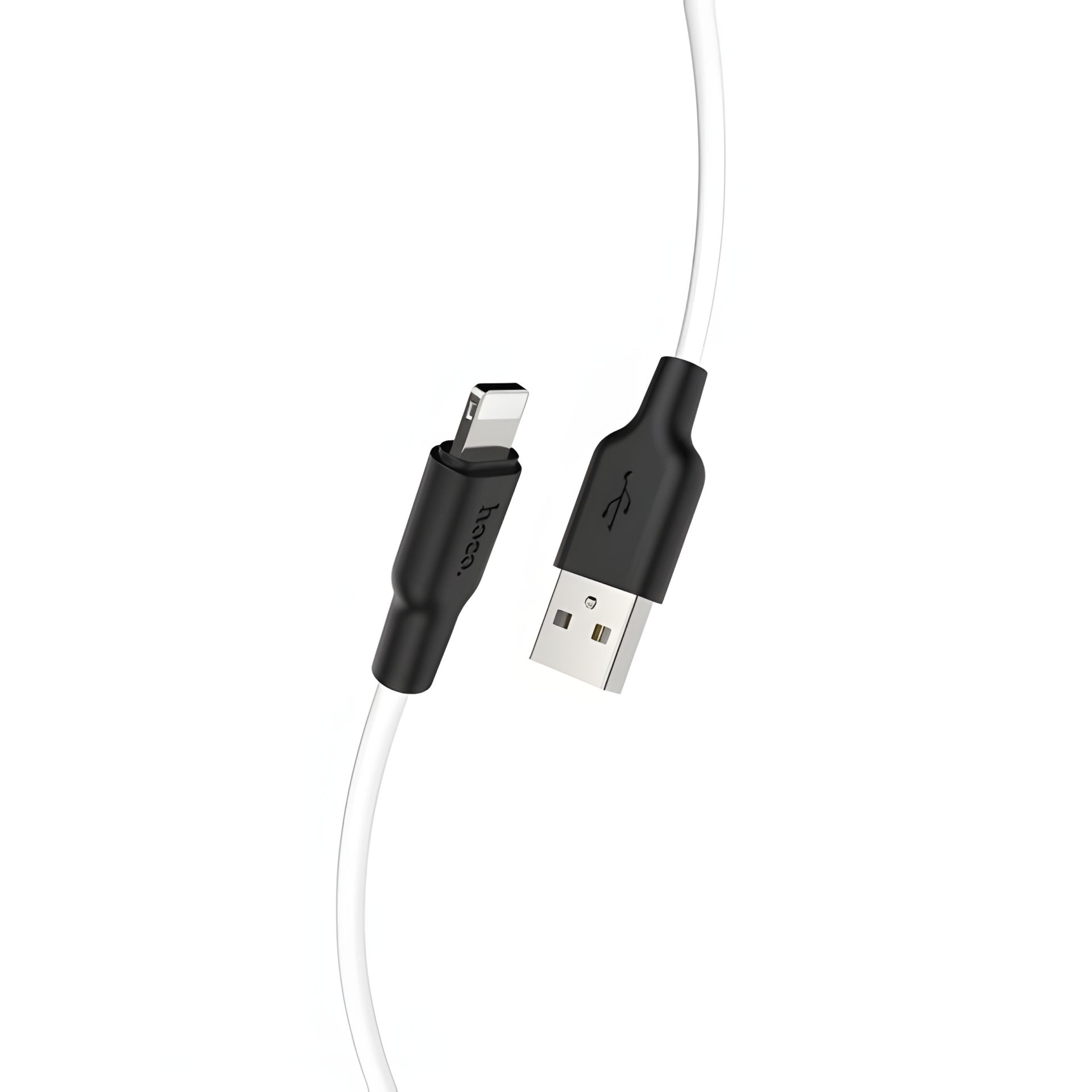 Кабель Hoco X21 Plus USB to Lightning 1m чорно-білий Кабель Hoco X21 Plus USB to Lightning 1m чорно-білий