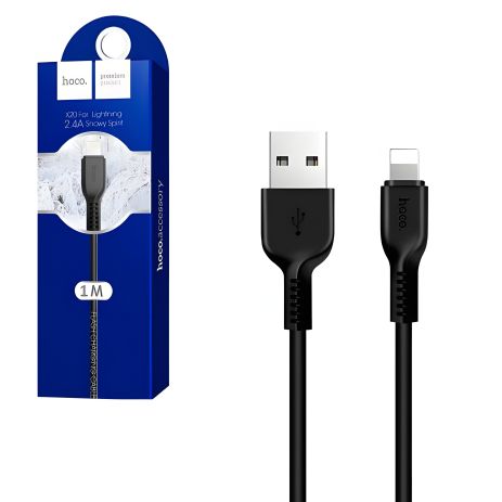 Кабель Hoco X20 USB to Lightning 1m Чёрный