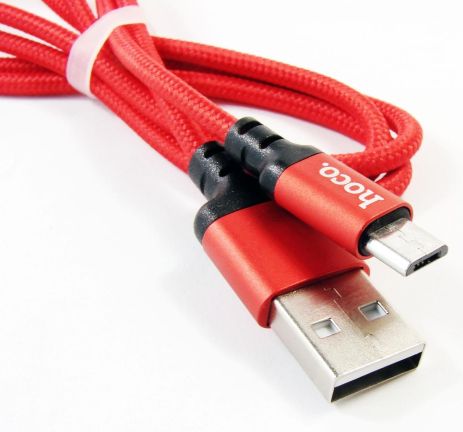 Кабель Hoco X14 USB to MicroUSB 2m черно-красный Кабель Hoco X14 USB to MicroUSB 2m черно-красный