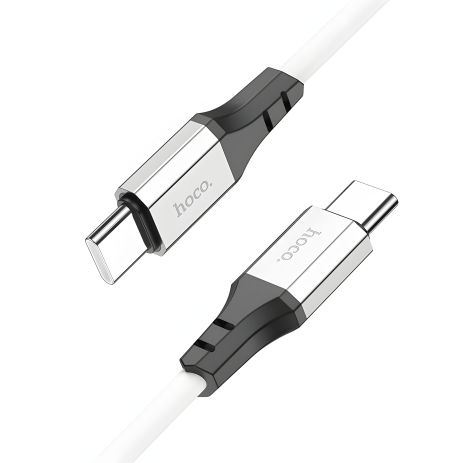 Кабель Hoco X86 Type-C to Type-C PD 60W 1m белый Кабель Hoco X86 Type-C to Type-C PD 60W 1m белый