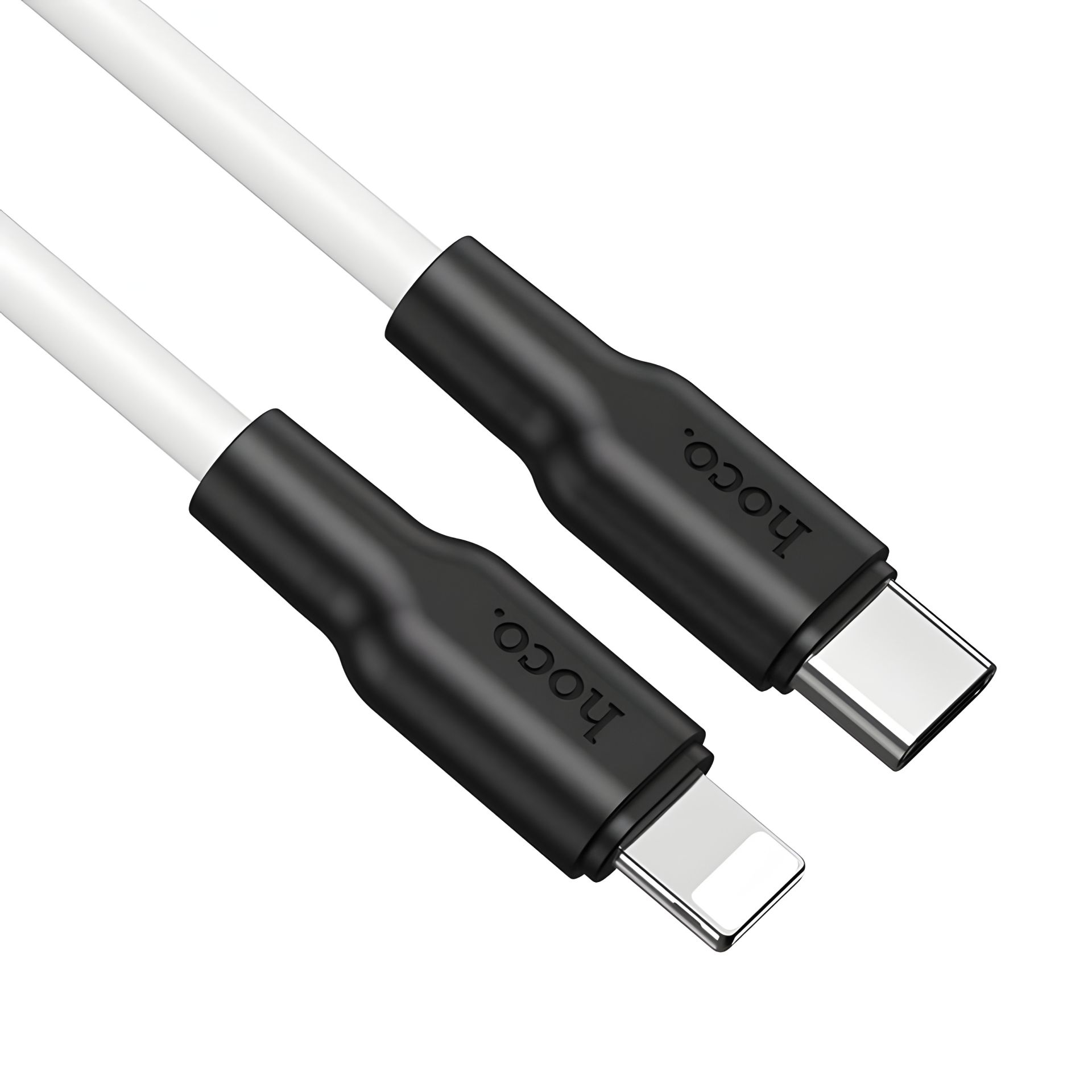Кабель Hoco X21 Plus Type-C to Lightning PD 1m черно-белый Кабель Hoco X21 Plus Type-C to Lightning PD 1m черно-белый