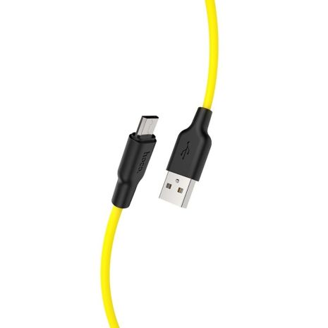 Кабель Hoco X21 Plus USB to MicroUSB 1m черно-желтый