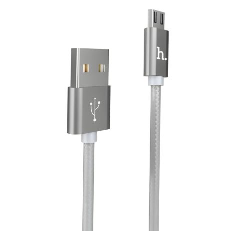 Кабель Hoco X2 USB to Lightning 1m сріблястий