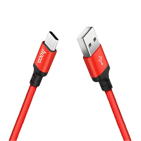 Красный кабель Hoco X14 USB to Type-C 1m