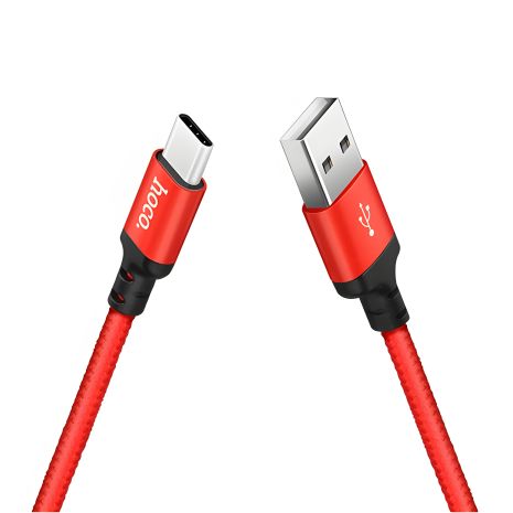 Красный кабель Hoco X14 USB to Type-C 1m