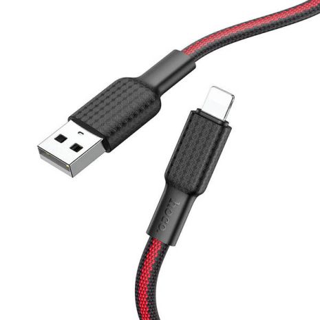 Кабель Hoco X69 USB to Lightning 1m черно-красный