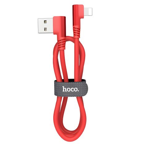 Червоний кабель Hoco U83 USB to Lightning 1.2m