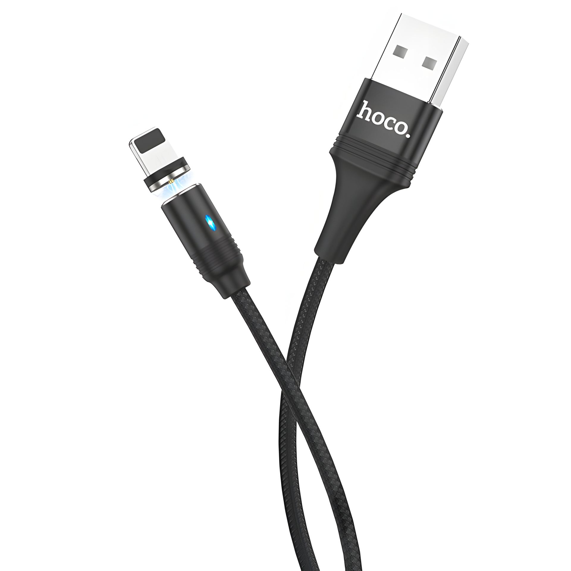 Кабель Hoco U76 магнитный с индикатором USB to Lightning 1.2m черный Кабель Hoco U76 магнитный с индикатором USB to Lightning 1.2m черный