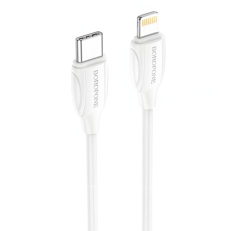 Кабель Borofone BX19 USB Type-C к Lightning 20W 2m белый Кабель Borofone BX19 USB Type-C к Lightning 20W 2m белый