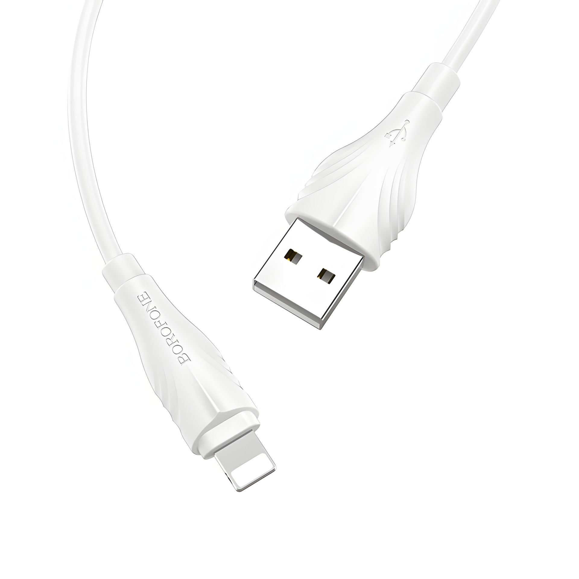 USB Borofone BX18 Lightning 2m Білий USB Borofone BX18 Lightning 2m Білий