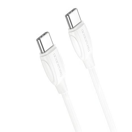 USB Borofone BX19 60W Type-C to Type-C Білий