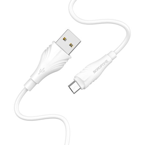 USB Borofone BX18 MicroUSB 2m Білий