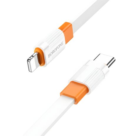 Кабель Borofone BX89 PD20W Union Type-C to Lightning Бело-оранжевый Кабель Borofone BX89 PD20W Union Type-C to Lightning Бело-оранжевый