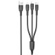 USB Borofone BX71 3-in-1 IP+Type-C+Micro Черный