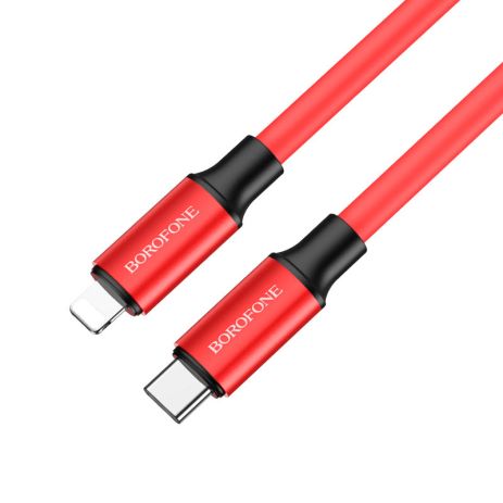 Кабель USB Borofone BX82, Type-C to Lightning, PD20W, 1m, червоний