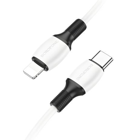 USB кабель Borofone BX84 PD20W Type C to Lightning білий USB кабель Borofone BX84 PD20W Type C to Lightning білий