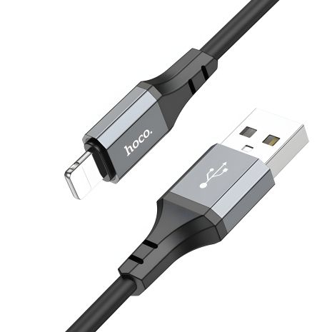 Чорний Кабель Hoco X86 USB to Lightning 1m