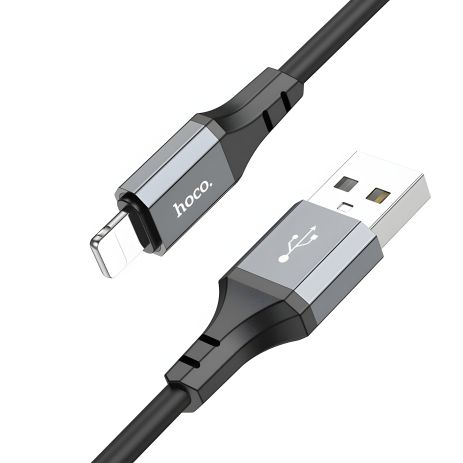 Чорний Кабель Hoco X86 USB to Lightning 1m