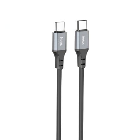 Кабель Hoco X86 Type-C to Type-C PD 60W, 1m, чорний, ультратонкий