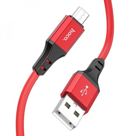 Кабель Hoco X86 USB to MicroUSB 1m красный