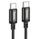 Кабель Hoco X91 Type-C to Type-C 3м, черный, 60W PD
