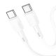 Type-C на Type-C Hoco X83 кабель PD 60W 1m белый