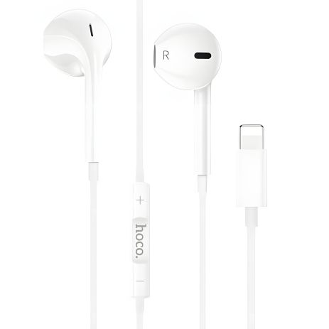 Белые наушники Hoco M80 Lightning